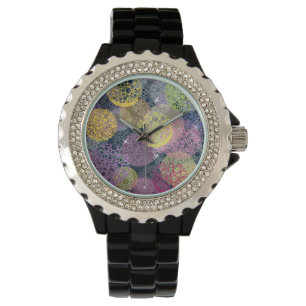 Montre Cercle mignon abstrait de point de polka