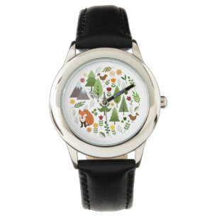 Montre Cercle scandinave d'illustrations de style