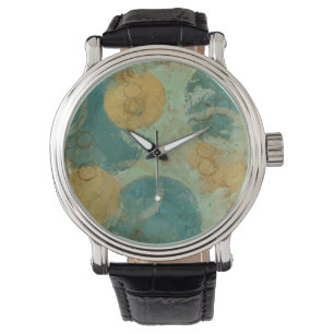 Montre Cercles bleus et jaunes