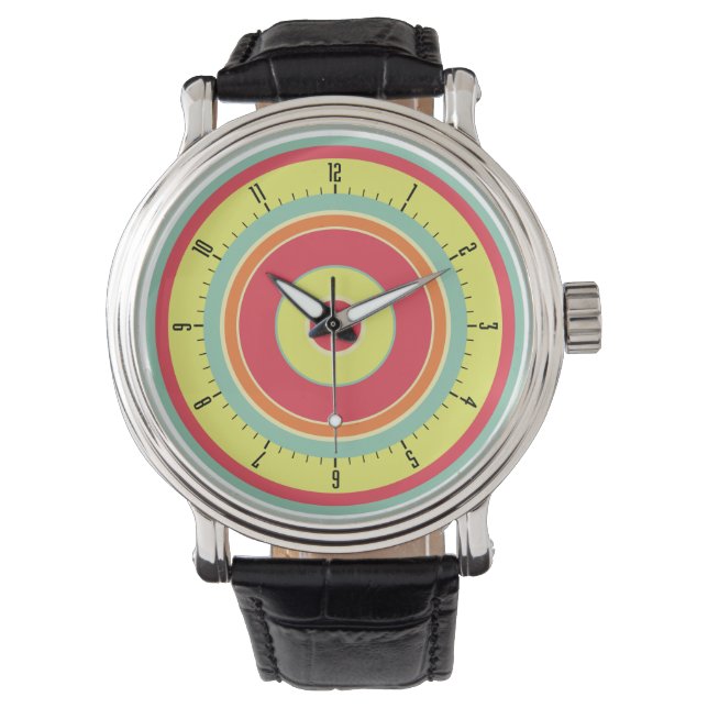Montre Cercles concentrés colorés 01 (devant)
