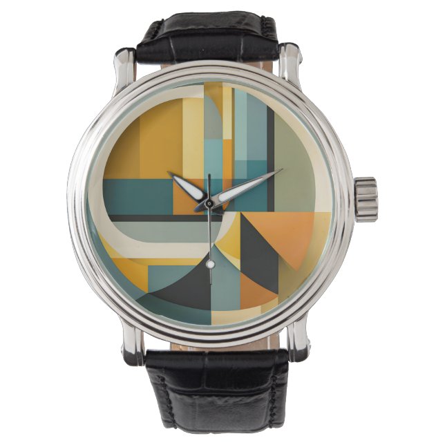 Montre Cercles et rectangles d'abstraction géométriques r (devant)