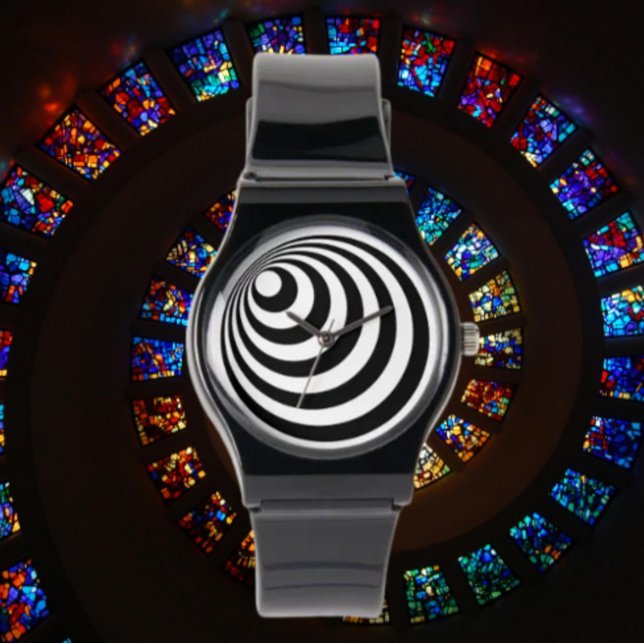 Montre Cercles infinis noirs (Créateur téléchargé)