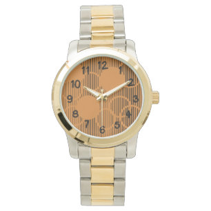 Montre Cercles linéaires orange