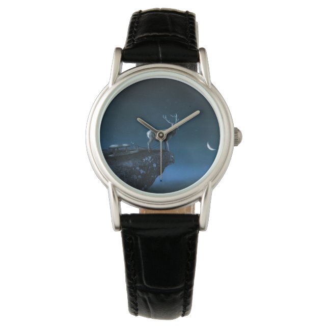 Montre cerf au clair de lune (devant)