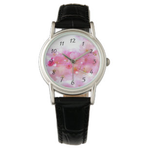 Montre Cerisier japonais aux fleurs rose pastel