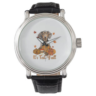 Montre C'Est Automne Y'all Dachshund Chien Automne Écharp