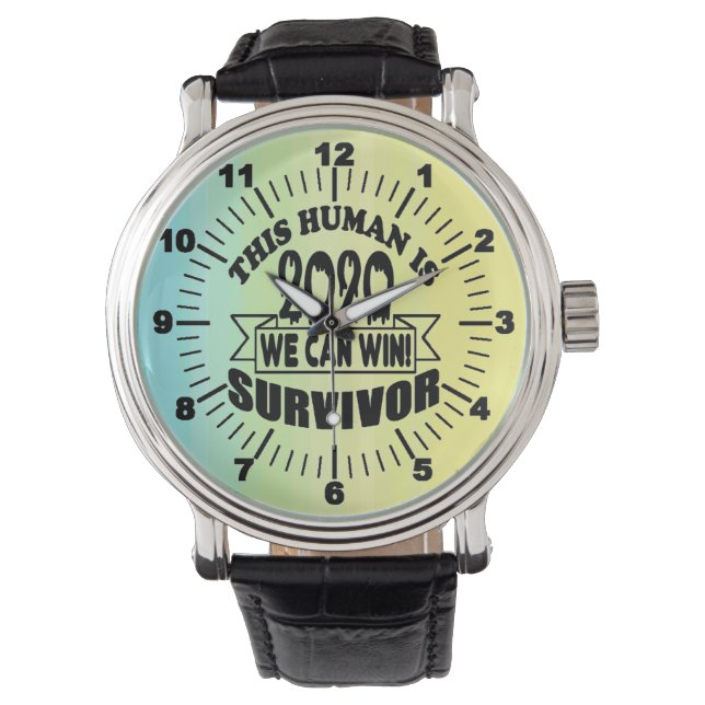 Montre CET HUMAIN EST 2020 SURVIVOR variante noire ! (devant)