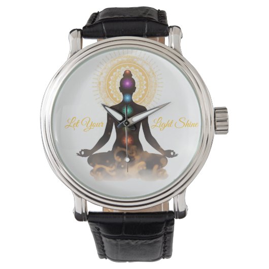 Montre Chakra Silhouette – Let Your Light Shin (devant)