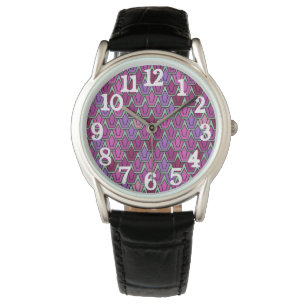 Montre Champ de tulipe pourpre
