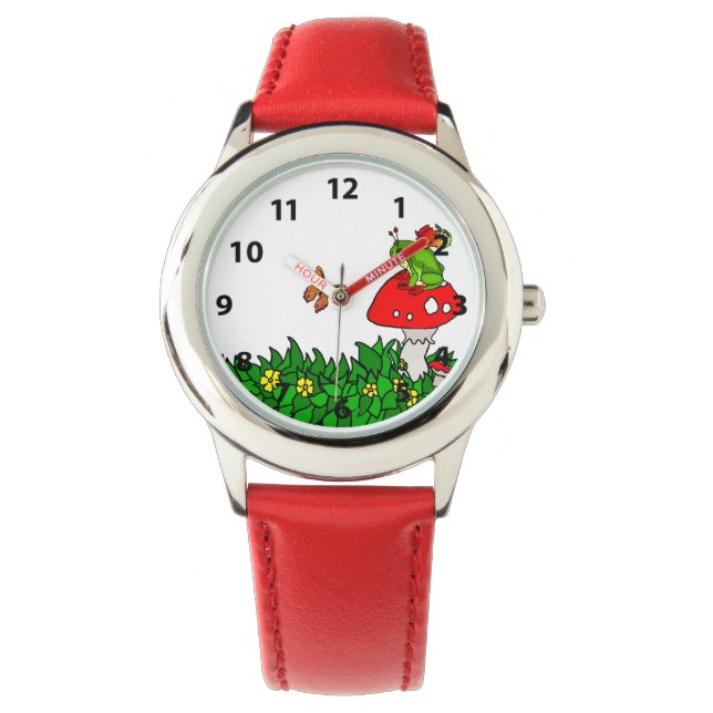 Montre Champignons et grenouilles (devant)