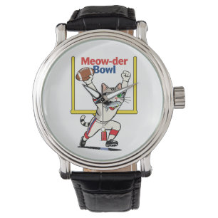 Montre Champion du Meow-der Bowl Chat de football américa