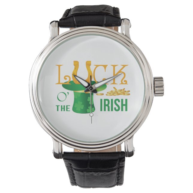 Montre Chance à la chaussure de cheval irlandaise et casq (devant)