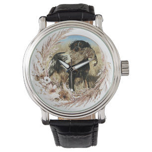 Montre Chasse à la bécasse avec l'Épagneul Breton