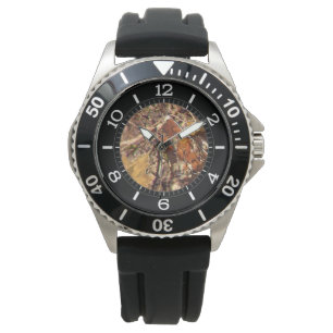 Montre Chasseur Automne Nature Camouflage Peinture Dial D