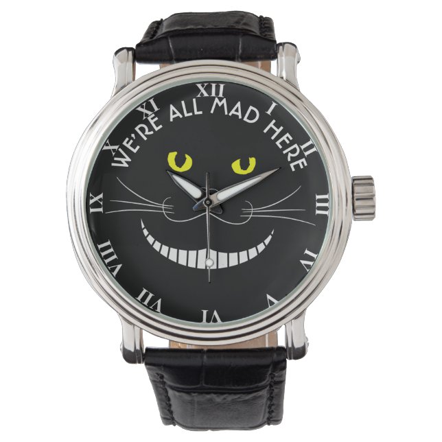 Montre Chat Cheshire Souriant Chat Transparent Avec Yello (devant)