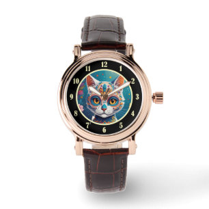 Montre Chat Crâne de Sucre