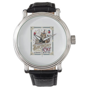 Montre Chat d'anniversaire Chat d'anniversaire Âge Vintag
