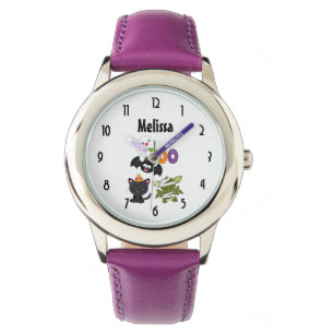 Montre Chat de Cute Halloween, bat, mummy et ghost
