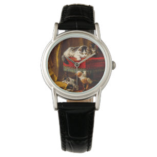 Montre Chat et chatons Jouer avec chaise