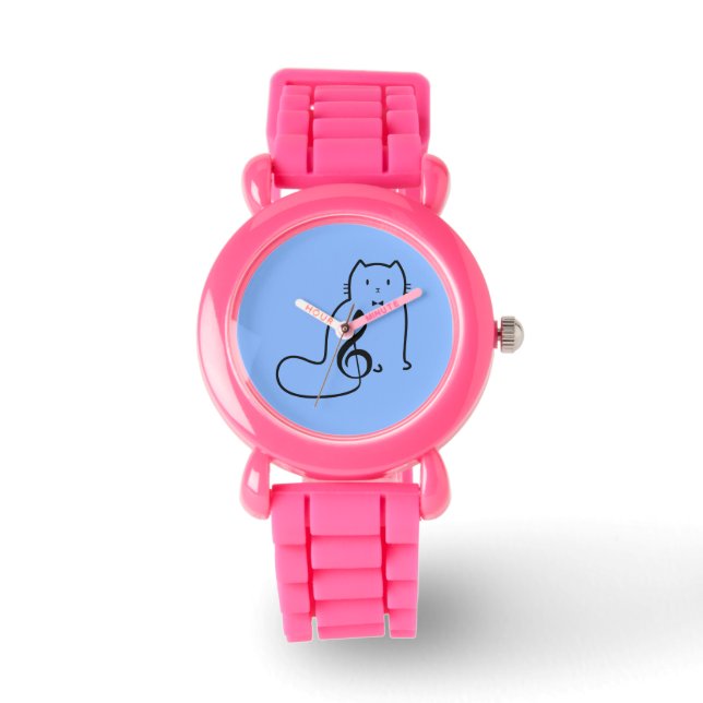 MONTRE CHAT ET NOTE DE MUSIQUE (Recto)