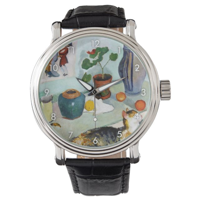 Montre Chat et vie morte, August Macke (devant)