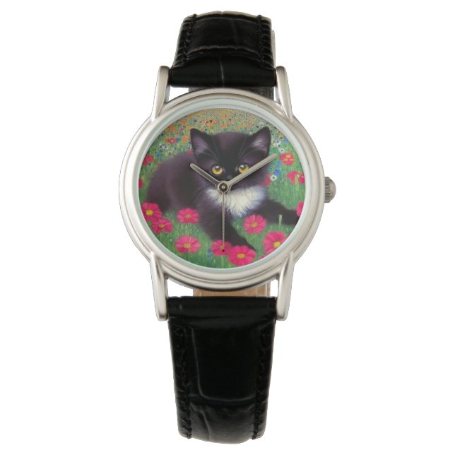 Montre Chat Gustav Klimt Tuxedo (devant)