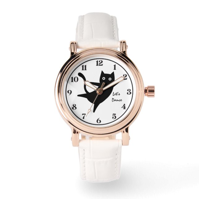 Montre Chat Mignon, Chat Heureux, Dansons, Moderne, Simpl (Recto)