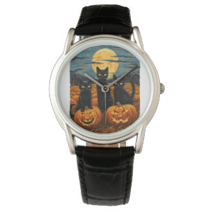 Montre Chat noir Halloween Amoureux de les chats Starry N
