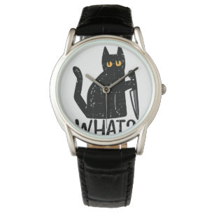 Montre Chat Noir Quel Couteau Drôle animal meurtrier d'Ha