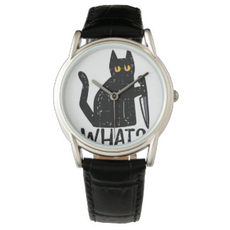Montre Chat Noir Quel Couteau Drôle animal meurtrier d'Ha