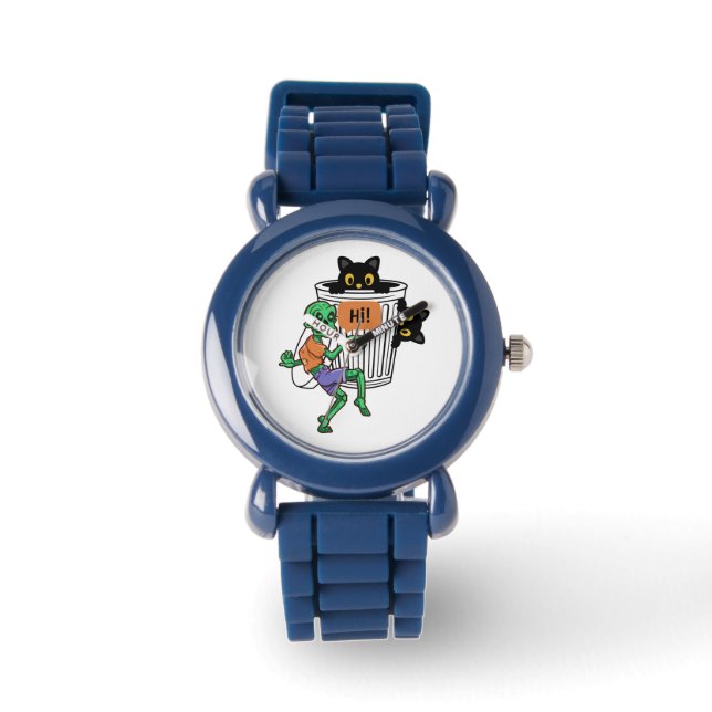 Montre Chat Peureux Halloween (Recto)