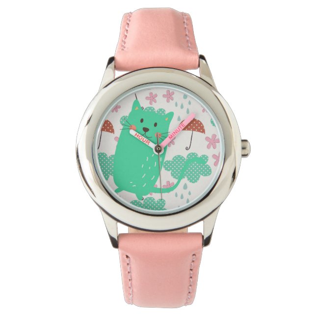 Montre Chats en pluie (devant)