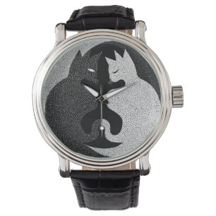 Montre Chats noirs et blancs