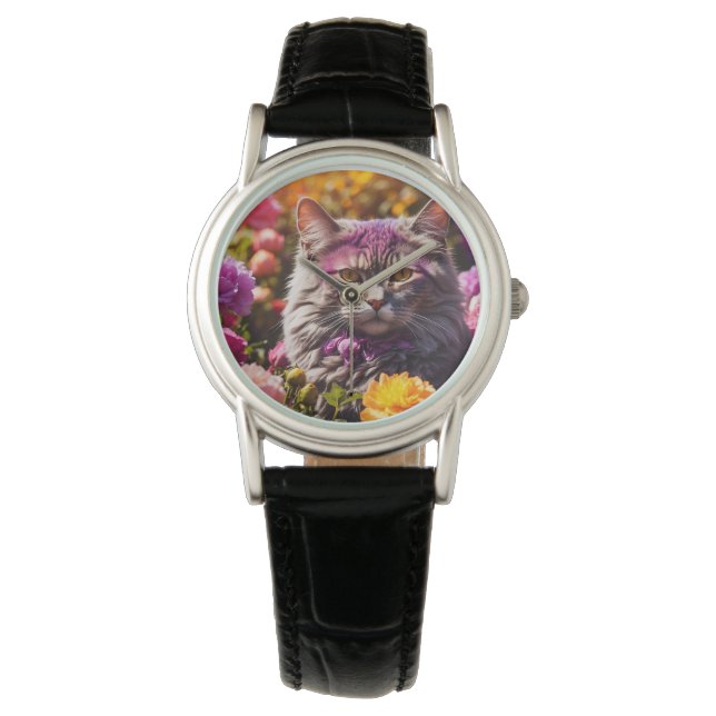 Montre Chatte chatte stylish pour les amoureux du chat (devant)