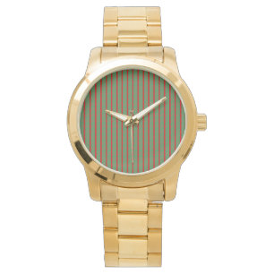 Montre Chaussette de Noël Rouge Vert sur Vert Rouge
