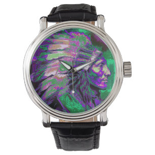 Montre Chef indien 3 (couleurs graphiques)