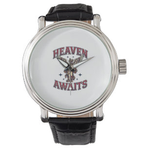 Montre Chemise à gravure vintage d'ange gothique Le Ciel