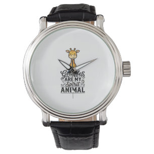 Montre Chemise à gravure vintage d'animal d'esprit de gir