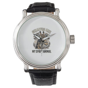 Montre Chemise à gravure vintage d'animal d'esprit de gir
