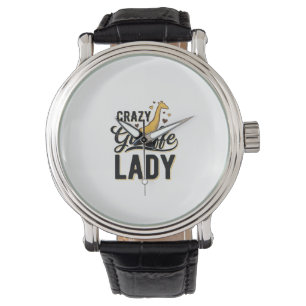 Montre Chemise à motif de gravure vintage Crazy Giraffe L