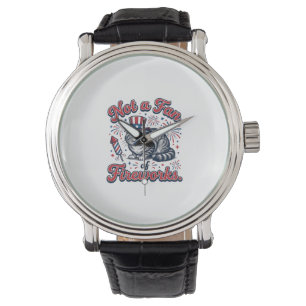 Montre Chemise Chat Effrayé Pas Fan de Feux d'Artifice (2