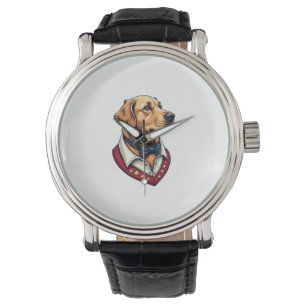 Montre Chemise de chien patriotique vintage Golden Retrie