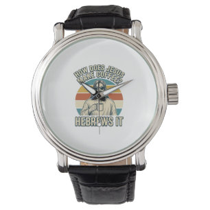 Montre Chemise de conception de gravure vintage de café J