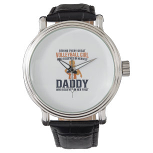 Montre Chemise de gravure vintage de papa de fille de vol