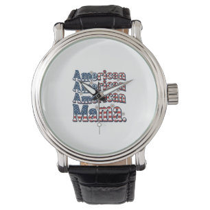 Montre Chemise de gravure vintage patriotique American Ma