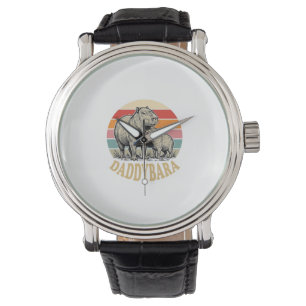 Montre Chemise de papa capybara Daddybara Vintage Sunset_