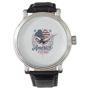 Montre Chemise de trèfle patriotique Vintage America 1776