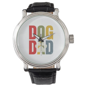Montre Chemise de typographie rétro empreinte de patte de