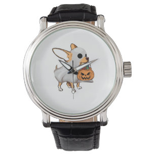 Montre Chemise Halloween Citrouille Fantôme Chihuahua