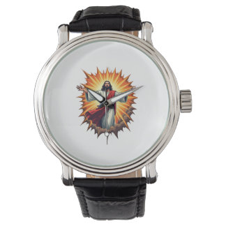 Montre Chemise Jésus Victoire Éclat Gravure Vintage
